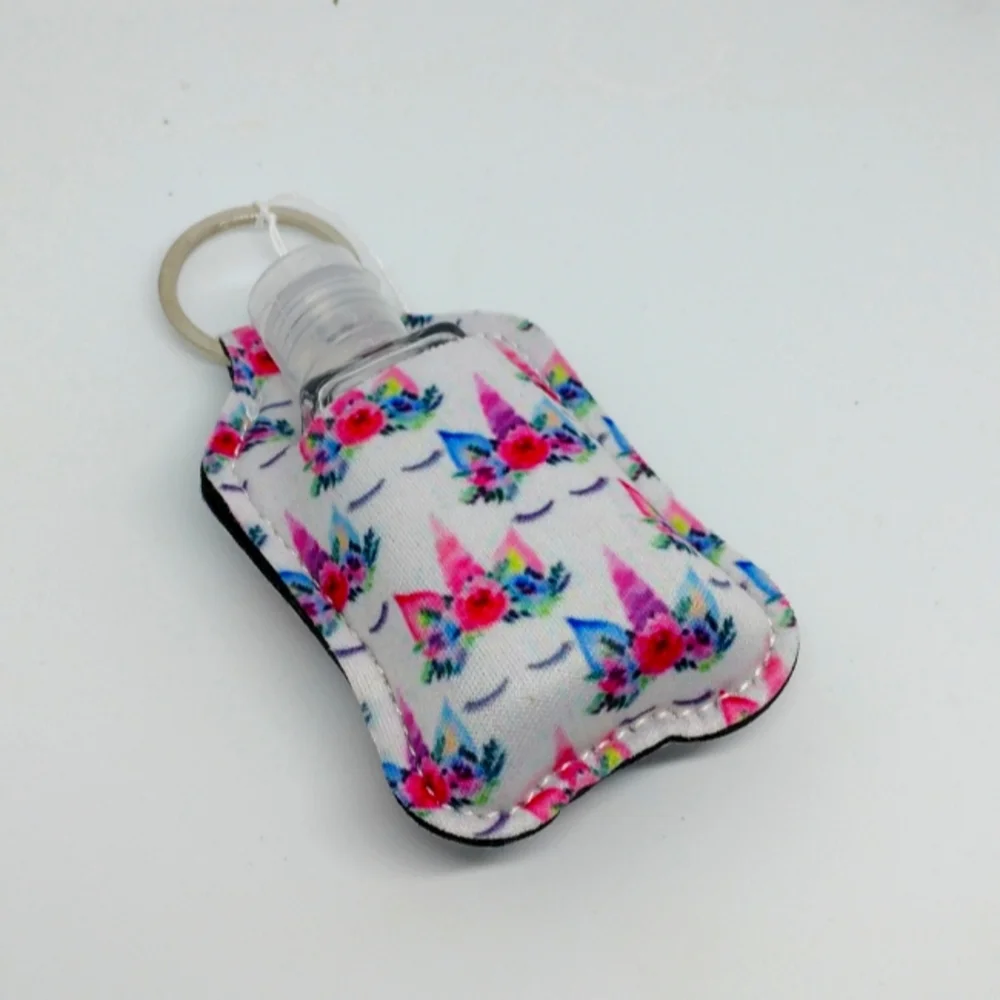 Unicorn sanitizer keychain